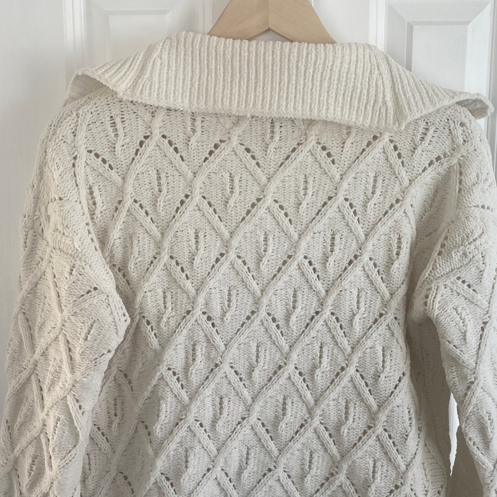 Crave Fame Cream Zip-Up Cardigan - Picture 6 of 16